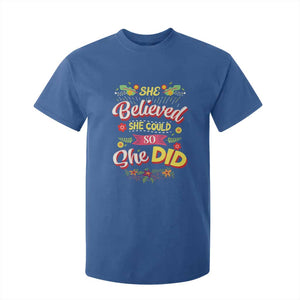She Believed She Could So She Did T Shirt For Kid TS02 Royal Blue Print Your Wear