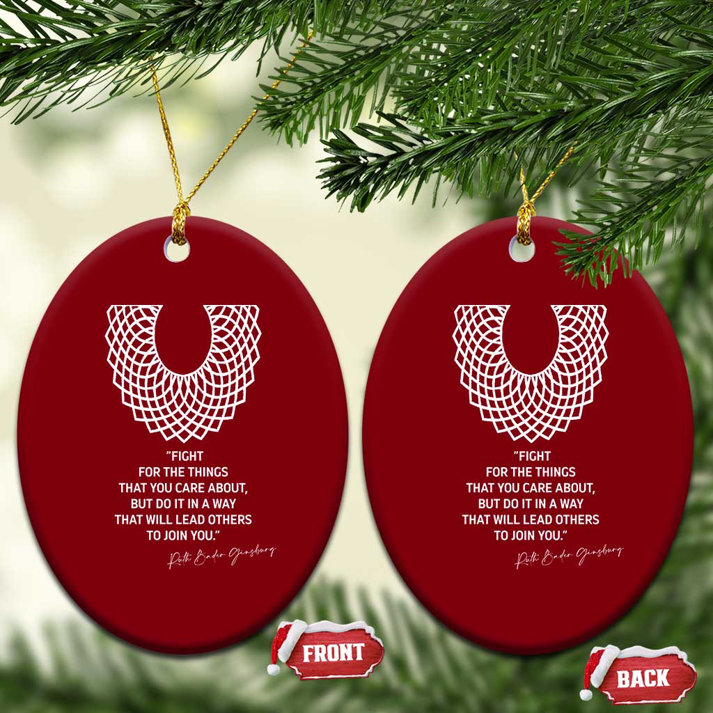 RGB Inspirational Quotes Ceramic Ornament Fight For The Things You Care About TS02 Print Your Wear