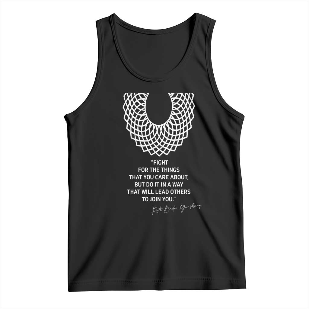 RGB Inspirational Quotes Tank Top Fight For The Things You Care About TS02 Black Print Your Wear
