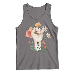 Empowered Women Tank Top Resist Raised Fist Retro Boho TS02 Deep Heather Print Your Wear