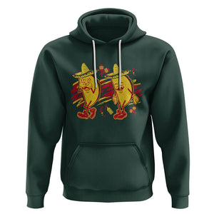 Funny Cinco De Mayo Hoodie Taco Griddy Dance Cinco de Mayo Dancing Tacos Sombrero TS02 Dark Forest Green Printyourwear