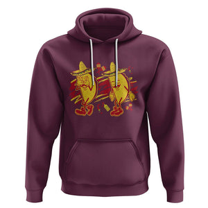 Funny Cinco De Mayo Hoodie Taco Griddy Dance Cinco de Mayo Dancing Tacos Sombrero TS02 Maroon Printyourwear