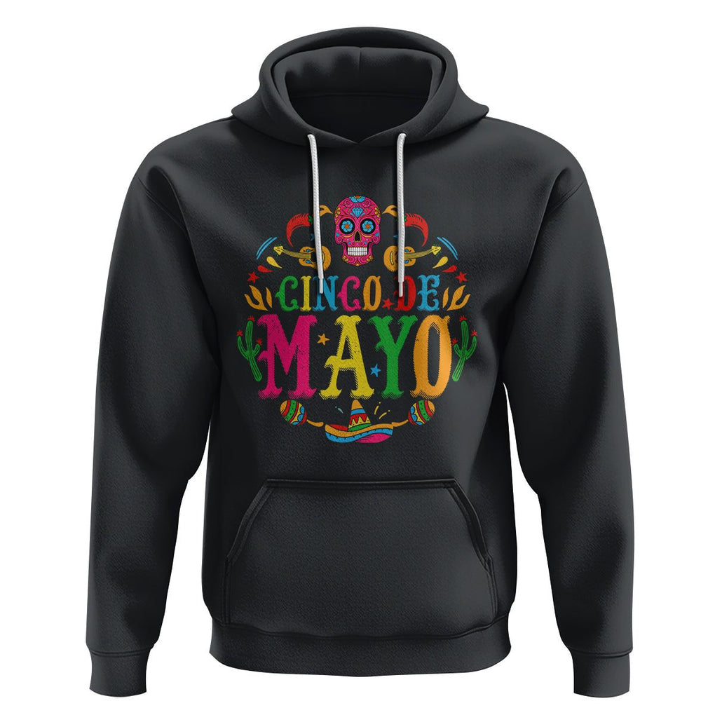 Funny Cinco De Mayo Hoodie Cinco De Mayo Mexican Fiesta 5 De Mayo Mexican Sugar Skull TS02 Black Printyourwear