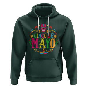 Funny Cinco De Mayo Hoodie Cinco De Mayo Mexican Fiesta 5 De Mayo Mexican Sugar Skull TS02 Dark Forest Green Printyourwear