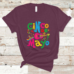 Funny Cinco De Mayo T Shirt Cinco De Mayo Mexican Fiesta 5 De Mayo Latina Mexican Party TS02 Maroon Printyourwear