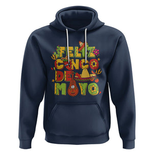 Funny Cinco De Mayo Hoodie Feliz Cinco De Mayo Mexican Fiesta Happy 5 De Mayo Party TS02 Navy Printyourwear