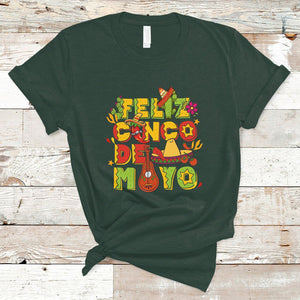 Funny Cinco De Mayo T Shirt Feliz Cinco De Mayo Mexican Fiesta Happy 5 De Mayo Party TS02 Dark Forest Green Printyourwear