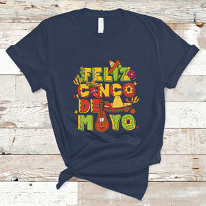 Funny Cinco De Mayo T Shirt Feliz Cinco De Mayo Mexican Fiesta Happy 5 De Mayo Party TS02 Navy Printyourwear