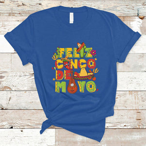 Funny Cinco De Mayo T Shirt Feliz Cinco De Mayo Mexican Fiesta Happy 5 De Mayo Party TS02 Royal Blue Printyourwear