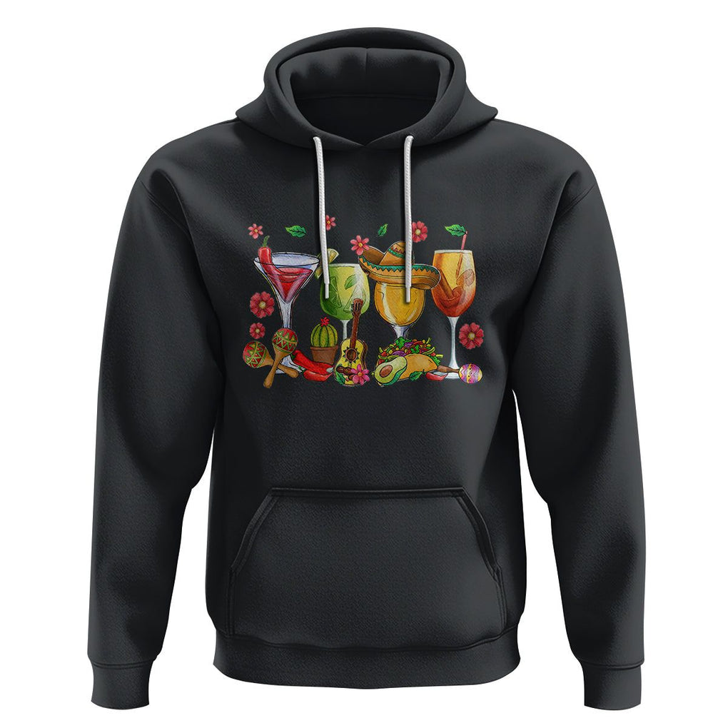 Funny Cinco De Mayo Hoodie Cinco De Mayo Mexico Wine Tequila Mexican Fiesta Party TS02 Black Printyourwear