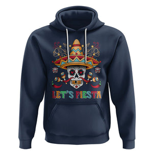 Funny Cinco De Mayo Hoodie Cinco De Mayo Let's Fiesta Mexican Sugar Skull Mexican Party TS02 Navy Printyourwear