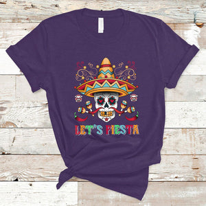 Funny Cinco De Mayo T Shirt Cinco De Mayo Let's Fiesta Mexican Sugar Skull Mexican Party TS02 Purple Printyourwear