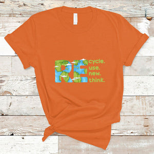 Earth Day T Shirt Recycle Reuse Renew Rethink Outfit For Earth Day 2023 TS02 Orange Printyourwear