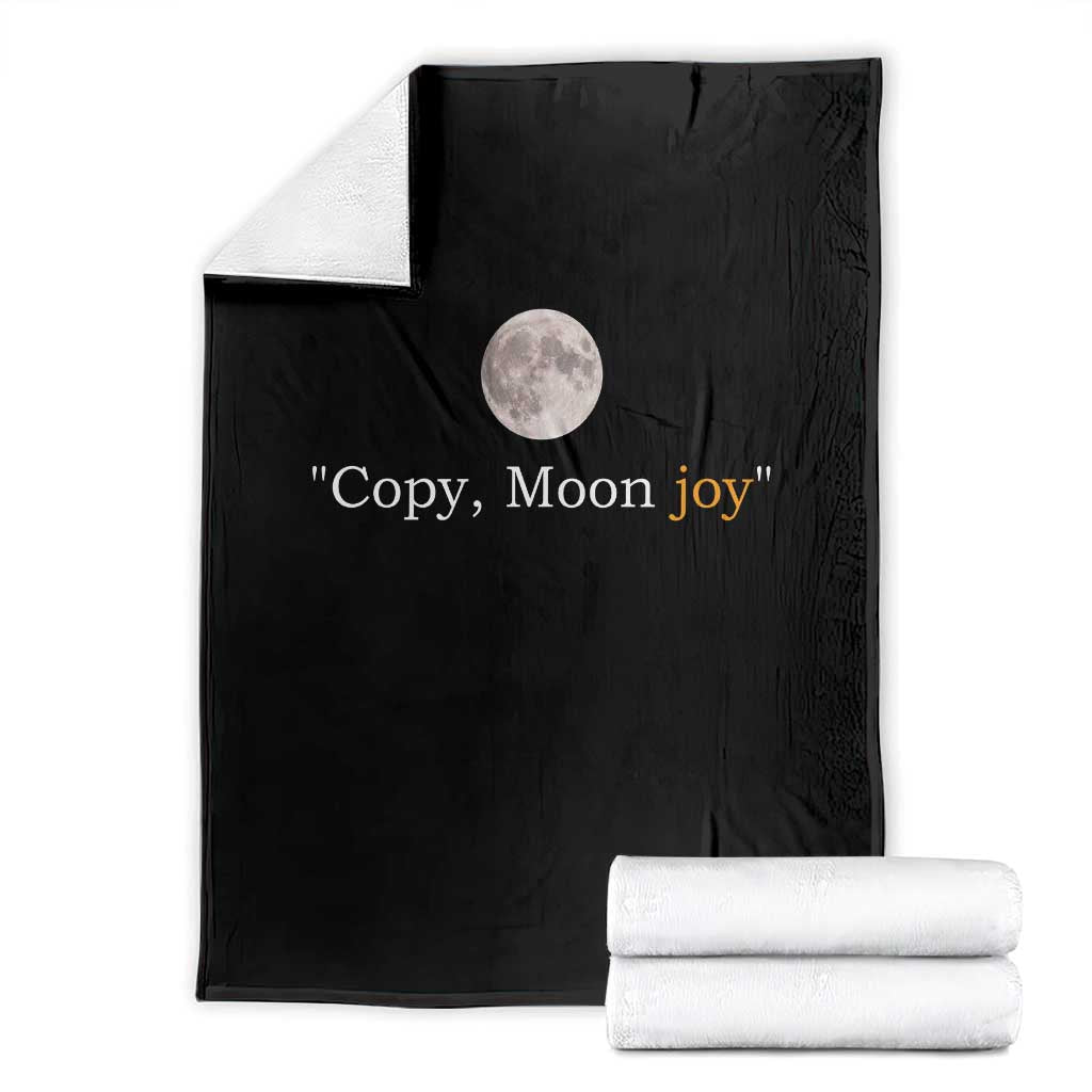 Copy Moon Joy Space Minimalist Throw Blanket 2026 Lunar Mission Success TS02 Black Print Your Wear