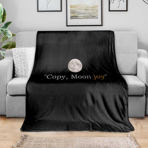 Copy Moon Joy Space Minimalist Throw Blanket 2026 Lunar Mission Success TS02 Print Your Wear
