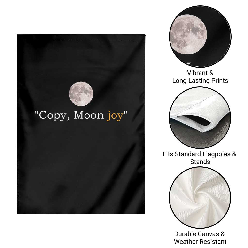 Copy Moon Joy Space Minimalist Garden Flag 2026 Lunar Mission Success TS02 Print Your Wear