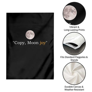 Copy Moon Joy Space Minimalist Garden Flag 2026 Lunar Mission Success TS02 Print Your Wear