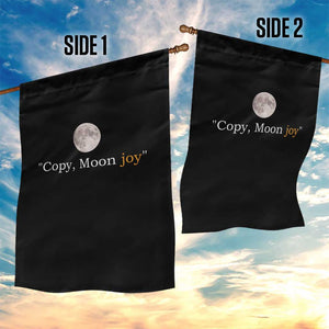 Copy Moon Joy Space Minimalist Garden Flag 2026 Lunar Mission Success TS02 Print Your Wear