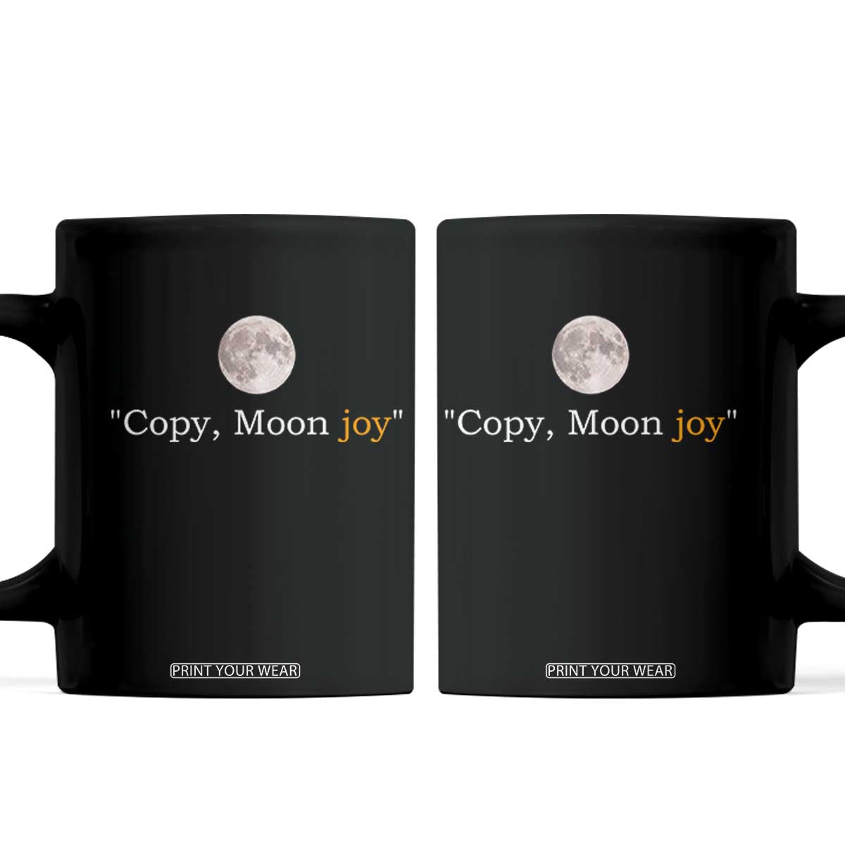 Copy Moon Joy Space Minimalist Coffee Mug 2026 Lunar Mission Success TS02 Black Print Your Wear