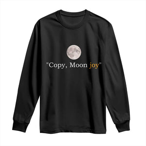 Copy Moon Joy Space Minimalist Long Sleeve Shirt 2026 Lunar Mission Success TS02 Black Print Your Wear
