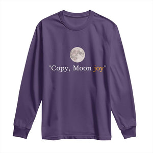 Copy Moon Joy Space Minimalist Long Sleeve Shirt 2026 Lunar Mission Success TS02 Purple Print Your Wear
