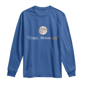 Copy Moon Joy Space Minimalist Long Sleeve Shirt 2026 Lunar Mission Success TS02 Royal Blue Print Your Wear