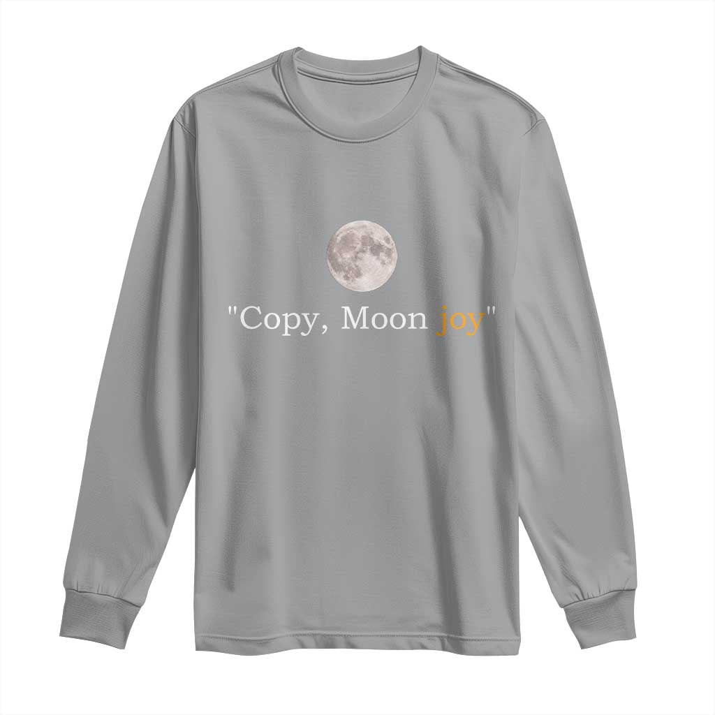 Copy Moon Joy Space Minimalist Long Sleeve Shirt 2026 Lunar Mission Success TS02 Sport Gray Print Your Wear