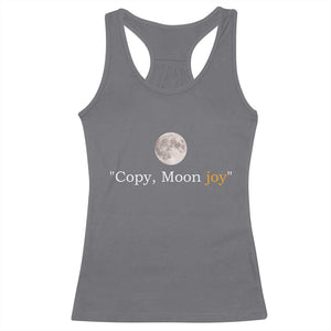 Copy Moon Joy Space Minimalist Racerback Tank Top 2026 Lunar Mission Success TS02 Charcoal Print Your Wear