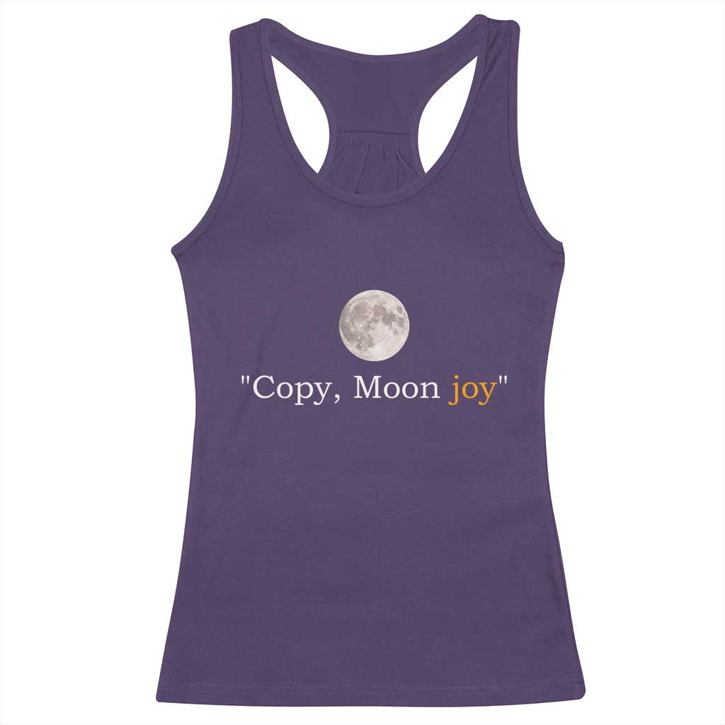 Copy Moon Joy Space Minimalist Racerback Tank Top 2026 Lunar Mission Success TS02 Purple Print Your Wear