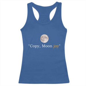 Copy Moon Joy Space Minimalist Racerback Tank Top 2026 Lunar Mission Success TS02 Royal Blue Print Your Wear