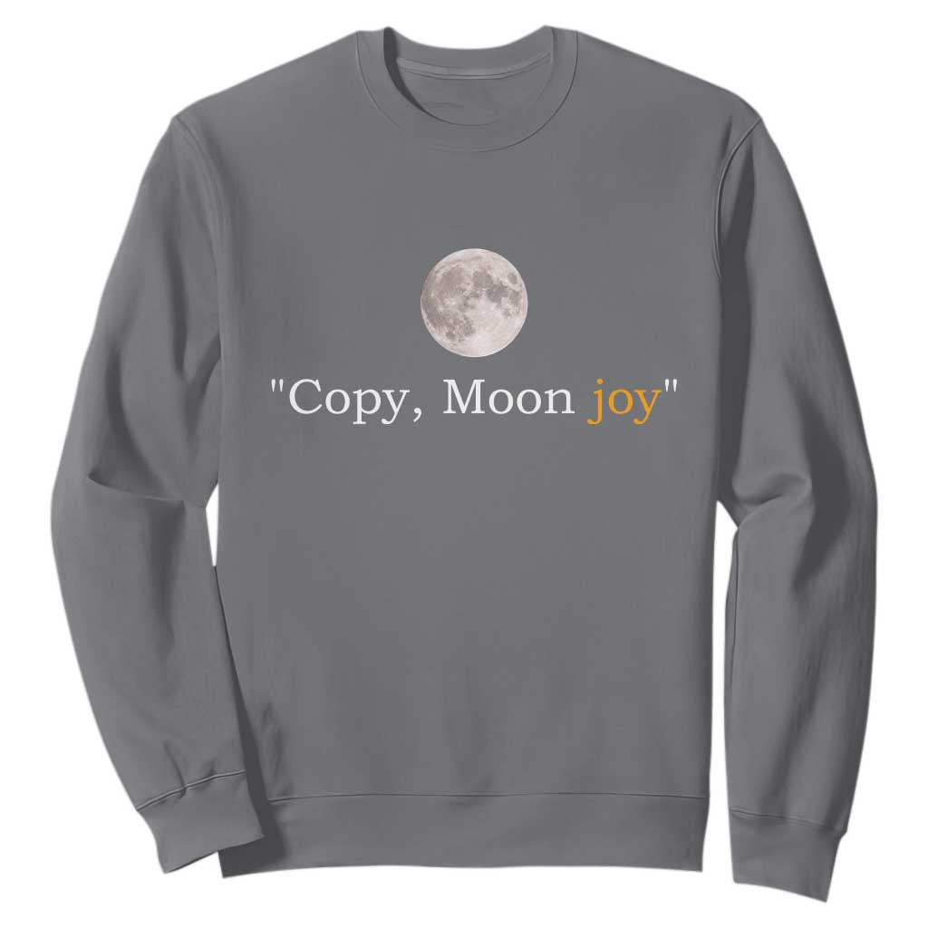 Copy Moon Joy Space Minimalist Sweatshirt 2026 Lunar Mission Success TS02 Charcoal Print Your Wear
