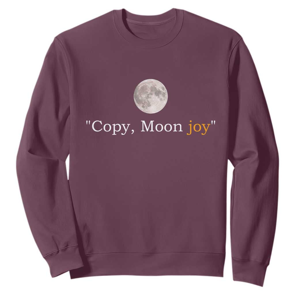 Copy Moon Joy Space Minimalist Sweatshirt 2026 Lunar Mission Success TS02 Maroon Print Your Wear