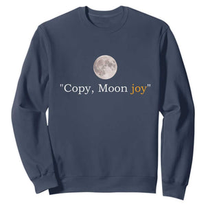 Copy Moon Joy Space Minimalist Sweatshirt 2026 Lunar Mission Success TS02 Navy Print Your Wear