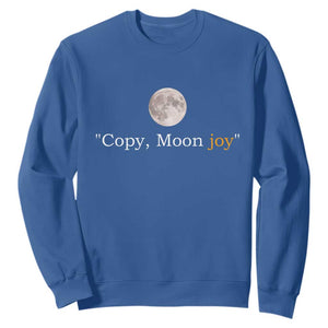 Copy Moon Joy Space Minimalist Sweatshirt 2026 Lunar Mission Success TS02 Royal Blue Print Your Wear