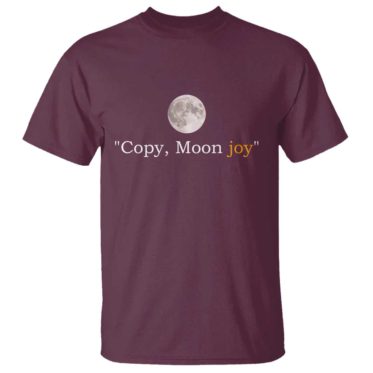 Copy Moon Joy Space Minimalist T Shirt - 2026 Lunar Mission Success TS02 Maroon Print Your Wear