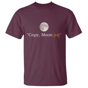 Copy Moon Joy Space Minimalist T Shirt - 2026 Lunar Mission Success TS02 Maroon Print Your Wear