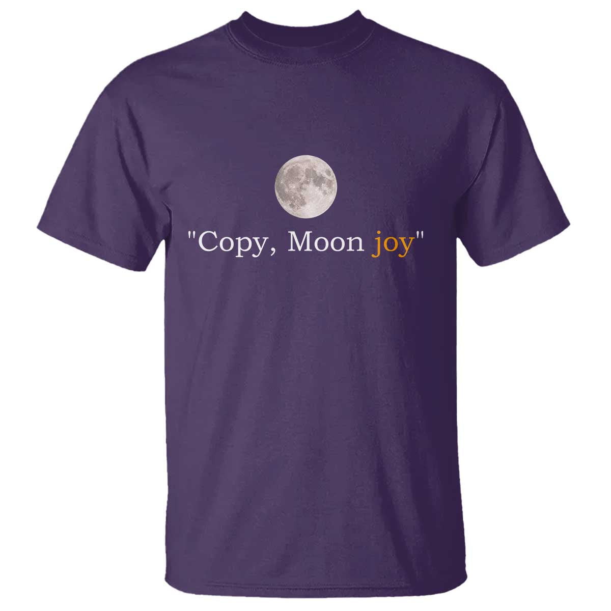 Copy Moon Joy Space Minimalist T Shirt - 2026 Lunar Mission Success TS02 Purple Print Your Wear