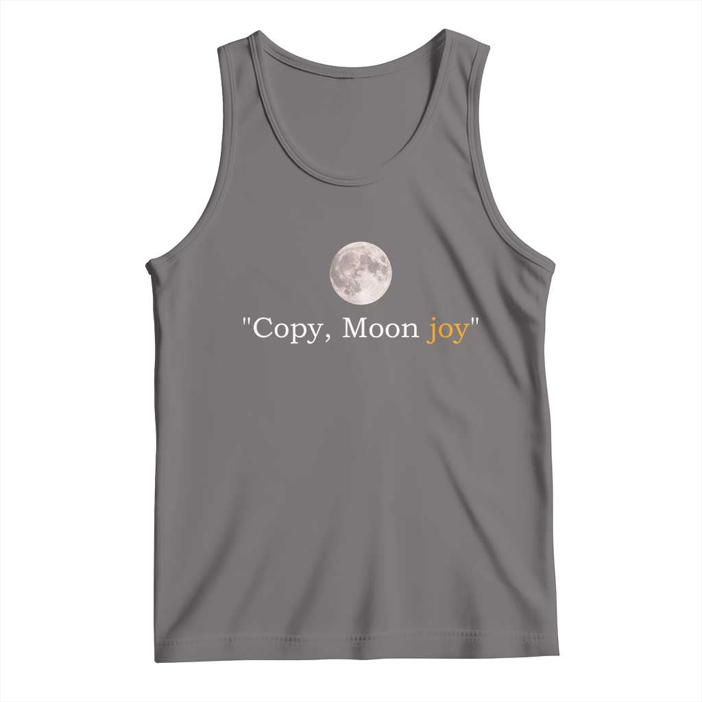 Copy Moon Joy Space Minimalist Tank Top 2026 Lunar Mission Success TS02 Deep Heather Print Your Wear