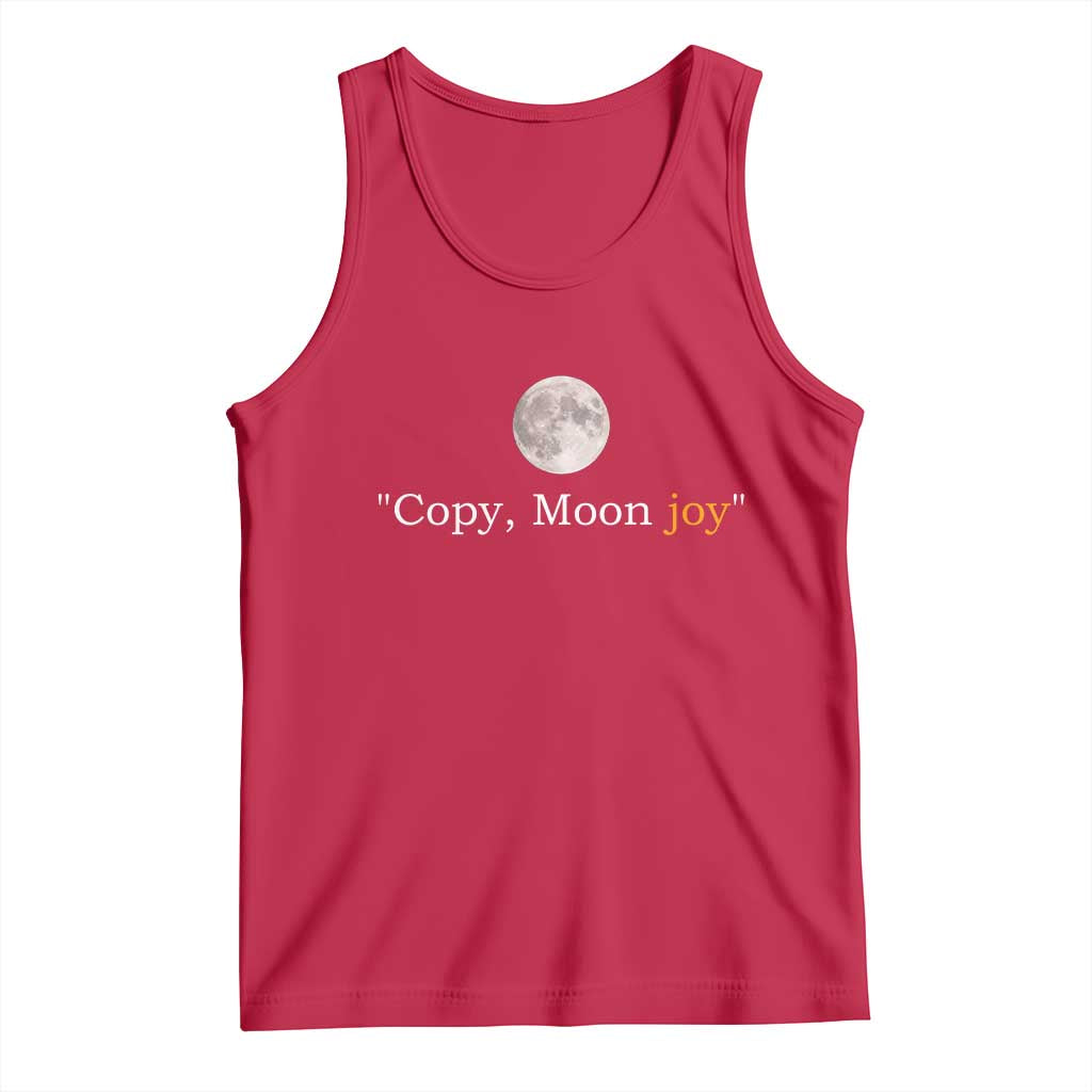 Copy Moon Joy Space Minimalist Tank Top 2026 Lunar Mission Success TS02 Red Print Your Wear