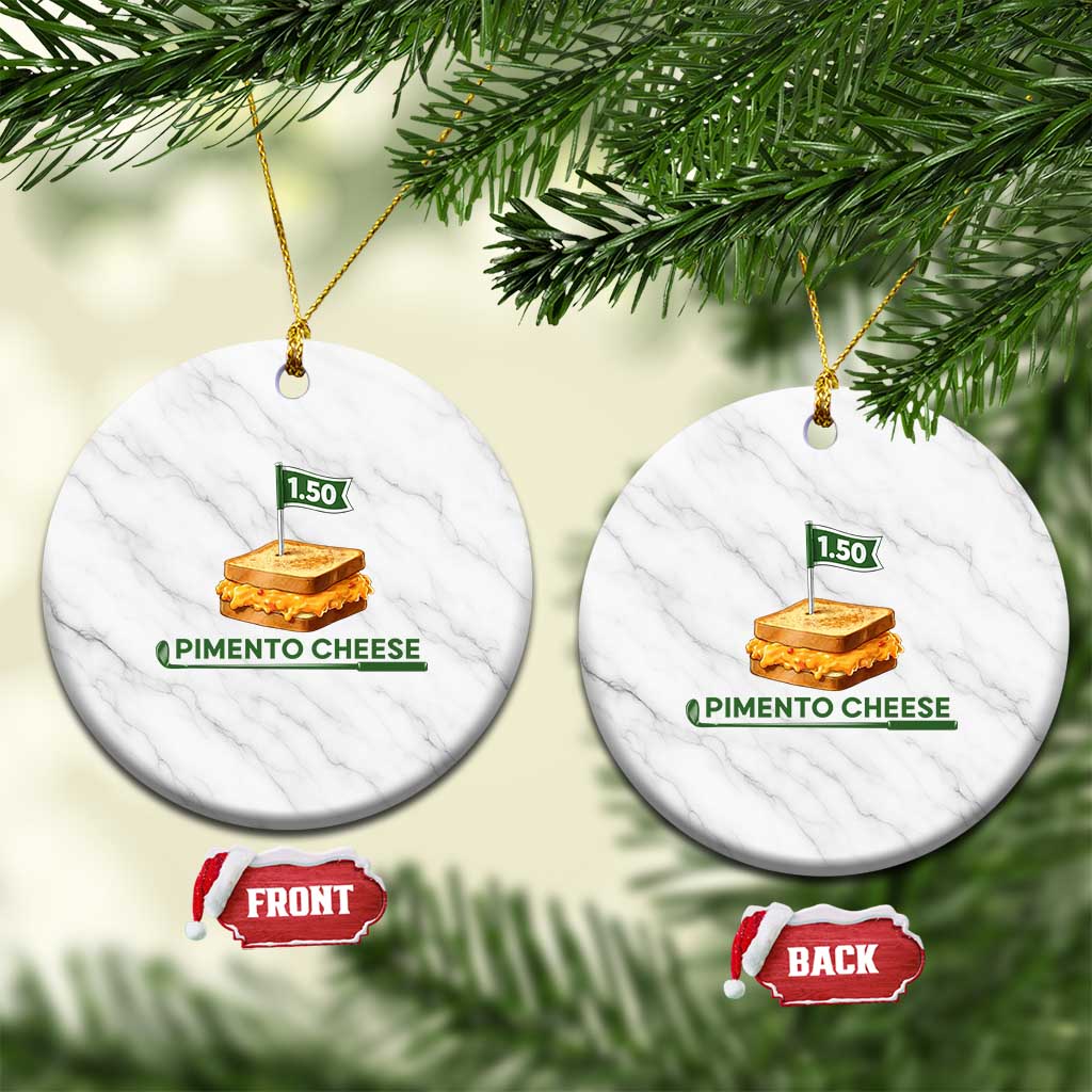 Legendary Pimento Cheese Sandwich Golf Snack Ceramic Ornament Funny Georgia Southern Golfing Traditions Fan Humor TS02 1pc White Marble Print Your Wear
