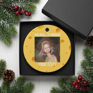 Funny Disheveled Doll Meme Testing Day Ceramic Ornament You Rushed Through Your Test Teacher Reaction Humor TS02 1pc Yellow Cheese Print Your Wear