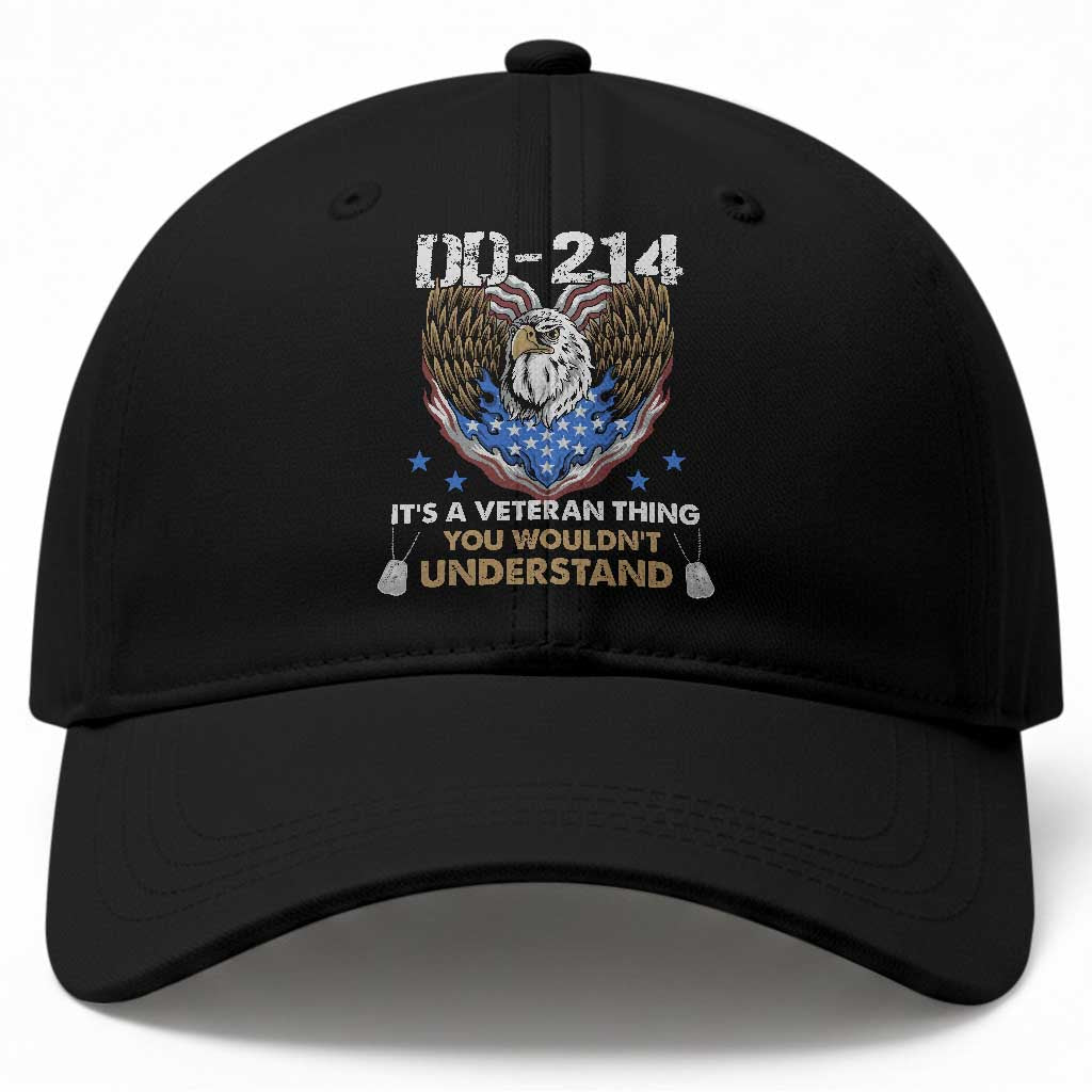 DD-214 Its A Veteran Thing You Wouldnt Understand Baseball Cap Patriotic American Eagle Military Pride Graphic TS02 Print Your Wear