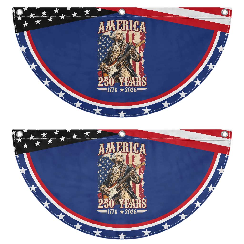 America 250 Years George Washington Rock Star Patriotic Fan Flag Funny Electric Guitar Player Vintage American Flag 1776 to 2026 Semiquincentennial TS02 2pcs pack Classic Navy Print Your Wear