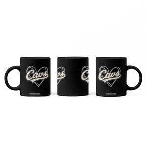 Vintage Cavs Name Script Heart Coffee Mug for Sports Fan TS02 Print Your Wear