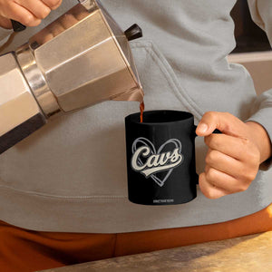 Vintage Cavs Name Script Heart Coffee Mug for Sports Fan TS02 Print Your Wear