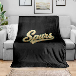Vintage Spurs Name Script Throw Blanket for Sports Fan TS02 Print Your Wear