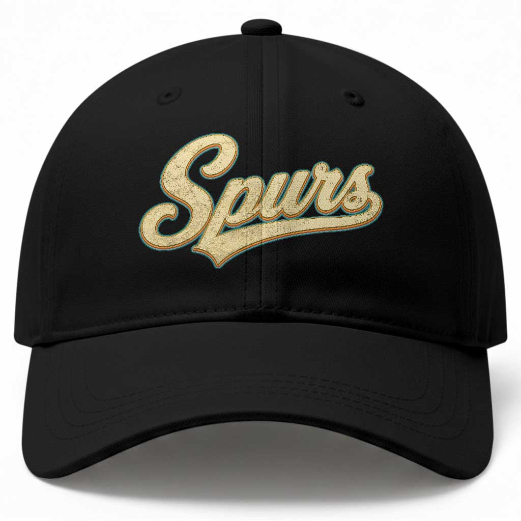 Vintage Spurs Name Script Baseball Cap for Sports Fan TS02 Print Your Wear
