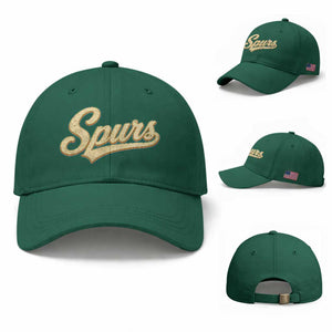 Vintage Spurs Name Script Baseball Cap for Sports Fan TS02 Baseball Cap Universal Fit Irish Green Print Your Wear