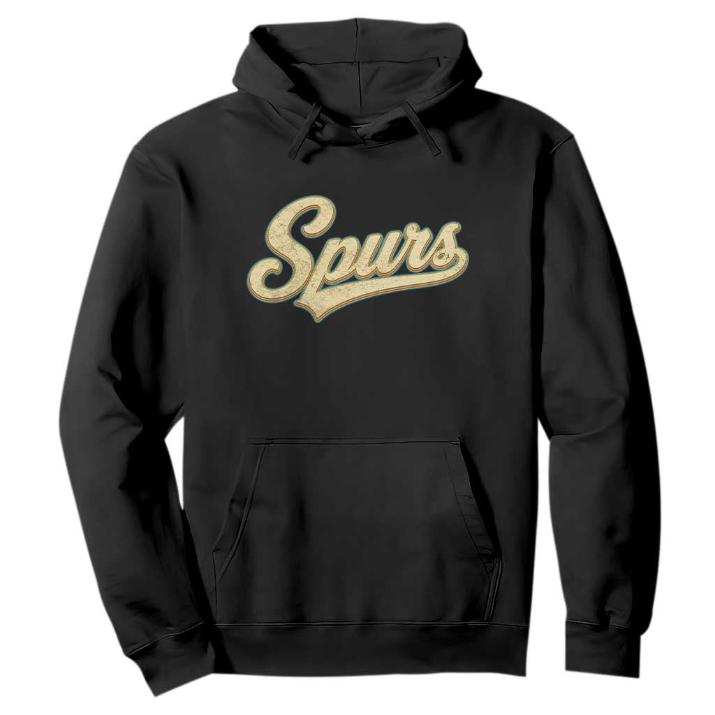 Vintage Spurs Name Script Hoodie for Sports Fan TS02 Black Print Your Wear