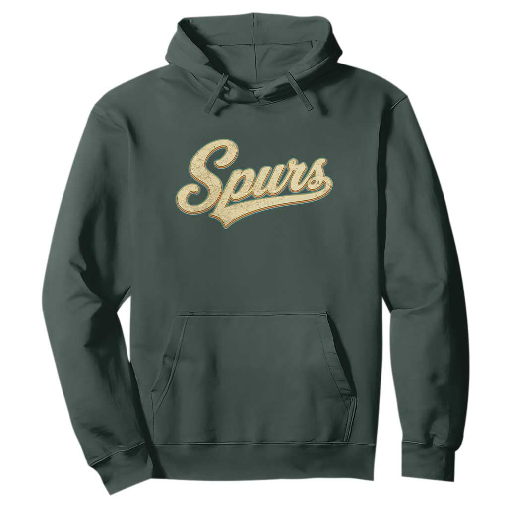 Vintage Spurs Name Script Hoodie for Sports Fan TS02 Dark Forest Green Print Your Wear